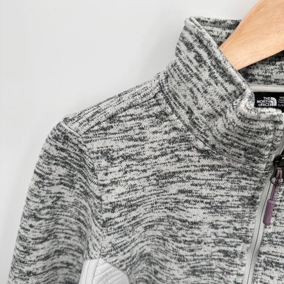 THE NORTH FACE Green Gray Heathered Full Zip Jacket // S - Picture 3 of 10